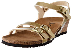 Papillio by Birkenstock Sandales Lana Birko-Flor Metallic Gold, Sandali con Tacco Donna, 37 EU en oferta