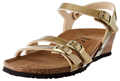 Papillio by Birkenstock Sandales Lana Birko-Flor Metallic Gold, Sandali con Tacco Donna, 37 EU