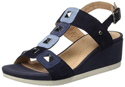 Geox D Ischia D, Sandali con Chiusura a T Donna, Blu (Navy/Blue C4264), 41 EU precio
