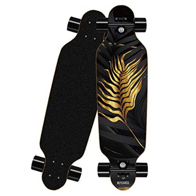 RYQSM Longboard da Strada Elegante E Bello, 8 Strati di Skateboard in Acero con Due Piedi, Adatto per Adolescenti, Principianti, Ragazzi, Ragazze E Ba