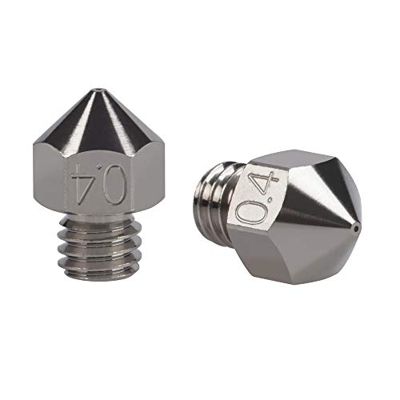 2 ugelli placcati MK8 resistenti all'usura, durevoli, antiaderenti, 0,4 mm per stampante 3D Creality CR-10 Ender 3 Pro Ender 5, CraftBot, BQ Witbox, B