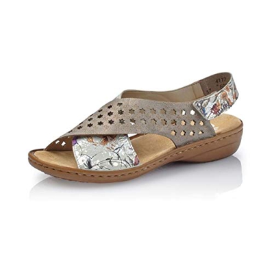 Rieker Madeira Sandali Slingback 60826-90, (multicolore), 38 EU