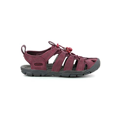 Keen Clearwater Leather CNX, Sandali Donna, Vino Dalia Rossa, 39 EU