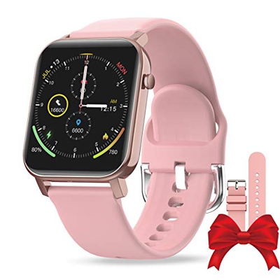 Smartwatch, IP68 Impermeabile Orologio Fitness Uomo Donna, 1,4 Pollici Schermo Tattile Completo, Fitness Tracker con Cinturino Sostituibile, Per Cardi