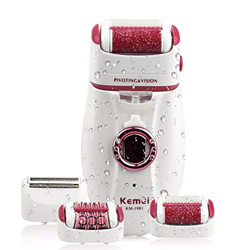 Shaver-F Elettrico Femminile Epilatore Elettrico Senza Fili, Pedicure Multifunzione, Testa Rimovibile, Luce a LED, Pedicure, Rasatura Red características