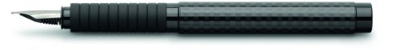 Faber Castell - Penna stilografica, base in fibra di carbonio, basic black carbon