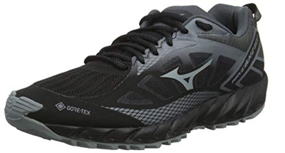 Mizuno Wave Ibuki 2 GTX, Scarpe da Trail Running Donna, Nero (Blk/Monument/Shadow 37), 38.5 EU