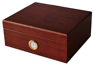GERMANUS Sigari Humidor Classicus II con igrometro e umidificatore Manuale Marrone