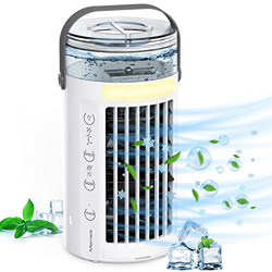 Condizionatore D'aria Portatile, Manwe Condizionatori Ventilatore Ventola di Raffreddamento Mini Raffreddatore D'aria 3 Velocità, Purificatore D'aria  en oferta