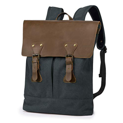 TAK Zaino viaggio tela casual Uomo Donna porta pc 15.6 Pollici con porta USB Retro Casual Canvas Zaino Scuola nero en oferta