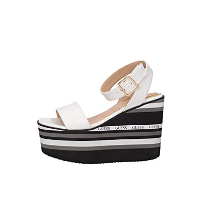 Guess Art FL6RMDFAL03 Sandalo Moda Zeppa Tacco Alto (Bianco, Numeric_40)