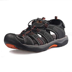 GRITION Uomo Sandali da Escursione Chiusura a Punta Chiusa e Passante in Mesh e PU Cinturino sul Tallone Regolabile Regolabile Trekking, Scarpe da Pas características