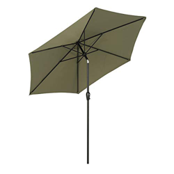 Sekey® Ombrellone in Ombrello Parasole da Esterno da Giardino Ø 270 cm Protezione Solare UV50+ Verde Oliva precio