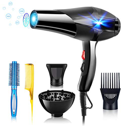 DFGOTOP 3000W Asciugacapelli Professionale Ioni con Diffusore, Phon per Capelli Salone Potente con 2 Velocità e 3 Temperature Per un'Asciugatura Rapid características