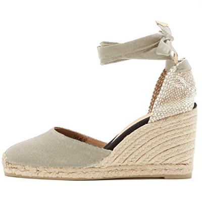 Minetom Sandali Donna Moda Espadrillas con Cinturino Casual Zeppa Piattaforma Eleganti Estivi Sandals Romani Testa Tonda Dolce Beige EU 39
