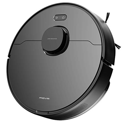 Mova Robot Aspirapolvere, 2 in 1, Aspirazione 4000 Pa, Alexa, Wi-Fi, Lavapavimenti, Batteria di 5200mAh, Laser Scopa Elettrica Che Aspira e Lava per p