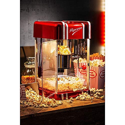 Macchina per popcorn | per serate cinematografiche a casa, per feste, feste di compleanno ecc. | breve tempo di riscaldamento | facile da pulire | 300
