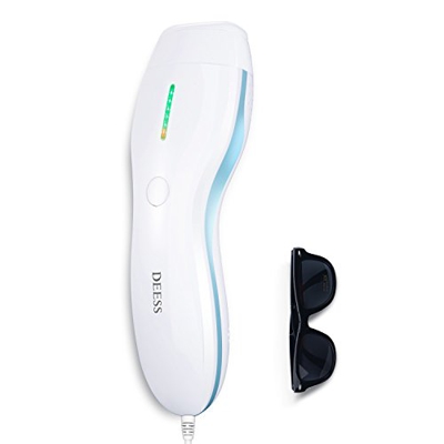Dispositivo di bellezza di depilazione permanente serie 3 Plus della marca Deess, epilatore luce pulsata IPL per uso a casa, blu 350,000 flash, regalo