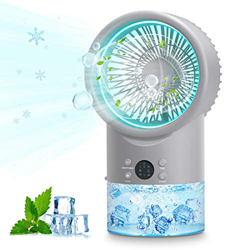 RenFox Raffreddatore d'Aria Portatile, Mini Ventilatore da Tavolo umidificatore evaporativo Regolabile per unità di Raffreddamento Personale per Uffic precio