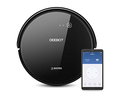 ECOVACS Robotics DEEBOT 601 - Robot per la pulizia del pavimento con movimento intelligente, Modalità MAX, Controllo tramite App, nero