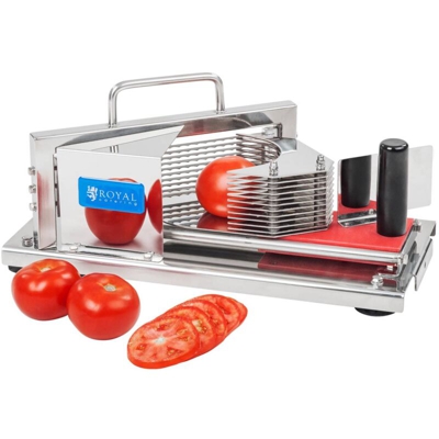 Macchina Taglia Pomodoro Professionale Manuale In Acciaio Inox Taglio 5 5 Mm - Royal Catering