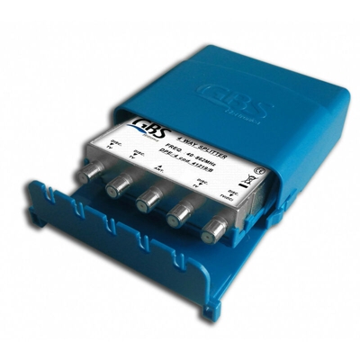 Gbs Elettronica - G.B.S. Elettronica DPE-4 Splitter per cavo Blu, Argento