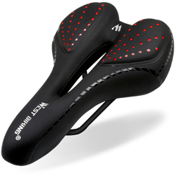 Seggiolino per bicicletta rosso comodo e traspirante en oferta