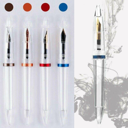 Penna stilografica trasparente trasparente con pennino fine 0,5 mm B. en oferta