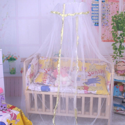 Sky Round Zanzariera Baldacchino Per Bambino Baby Velo Pizzo Deco TU Giallo