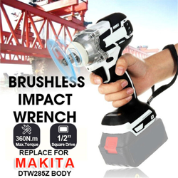 Trapano avvitatore a batteria con chiave dinamometrica da 1/2 "360 Nm per avvitatore a batteria (bianco) en oferta