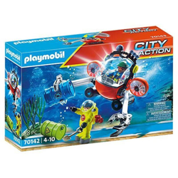 ® City Action Salvataggio ambientale con barca sommergibile 70142 - Playmobil características