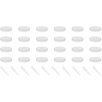 24 Piastre Di Petri Con Copertura + 10 Pipette Da Laboratorio - Steinberg Systems