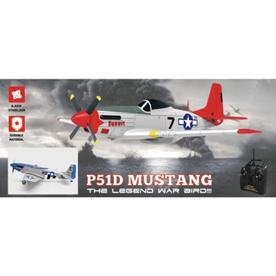Volantex RC 768-1 Mustang P51D Apertura alare EPO 750mm Warbird Airplane PNP