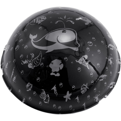 Lampada da notte per bambini con pellicola rotante a 360 ° (nera) precio