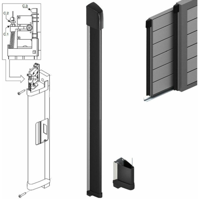 Bordo Sensibile Costa Di Sicurezza A Filo 170 Cm Meccanica Gomma Barra Sensibile