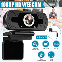 Webcam 1080P Full HD Live Streaming Privacy Shutter USB PC Web Camera per video e registrazione precio