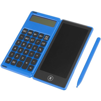 Tablet da scrittura LCD pieghevole con display a 12 cifre da 6 pollici, blu