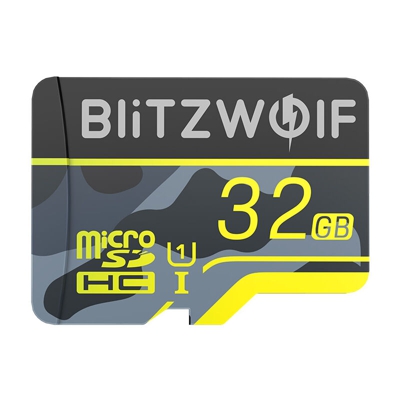 Scheda di memoria Micro SD TF Blitzwolf 32G + adattatore - Classe 10 UHS-1-30 mb / s - 10 mb / s
