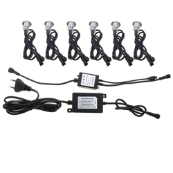 6pcs Mini RGB Led Faretto da incasso per bagno con luce per scale (multicolore, spina europea 6x) en oferta