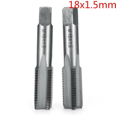 2X / set M12 / M18 maschio da 1,5 mm HSS macchina a mano fine metrica ad alta velocità sinistra (M18x1,5 mm)