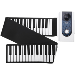 iWord 88 tasti professionale portatile MIDI roll up flessibile tastiera elettronica in silicone con tastiera MIDI bianca en oferta