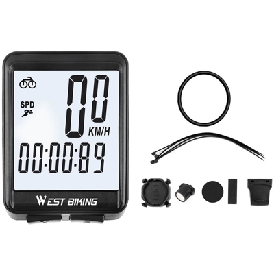 Bici da mountain bike Computer da ciclismo inglese impermeabile senza fili retroilluminato bianco luminoso