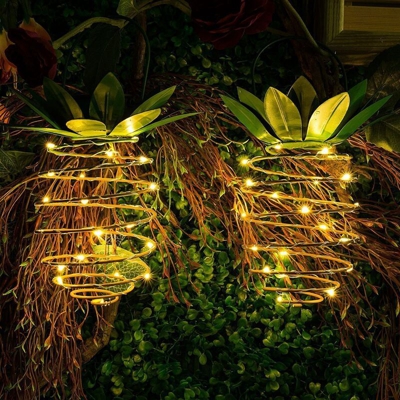 Corde per fata a luce solare a 25 LED a forma di ananas impermeabile per decorazioni per percorsi da giardino all'aperto Corda da fata DC1.2V