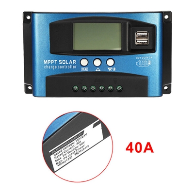 Regolatore di carica del regolatore del pannello solare MPPT Monitoraggio della messa a fuoco automatica 12V / 24V (40A)