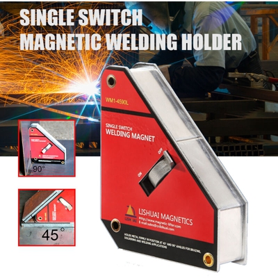Dispositivo di saldatura magnetica a interruttore singolo da 55 kg (45/90 gradi) Pinza elettromagnetica con posizionamento angolare