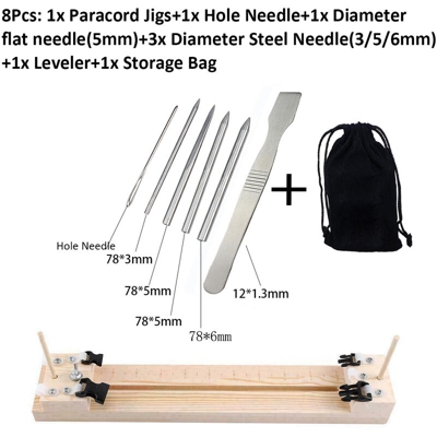 Stencil in legno massello fai-da-te Creatore di braccialetti di Paracord Strumento per maglieria Nodo intrecciato Creatore di braccialetti (modello 3