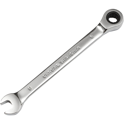 1 pz Chiave a cricchetto a testa fissa in acciaio metrico Chiave per ingranaggi Utensili manuali Riparazione auto (8mm)