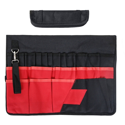 Borsa a secchiello multifunzione 42 tasche per attrezzi da giardino spedita senza secchio rosso con nero