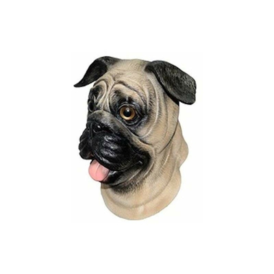 619219293464Â Pug Dog maschera in lattice canine animale domestico accessorio per costume di Halloween, unisex, taglia unica - The Rubber Plantation