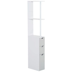 Mobiletto A Colonna Da Bagno Salvaspazio In Legno, Bianco, 15x33x140cm en oferta